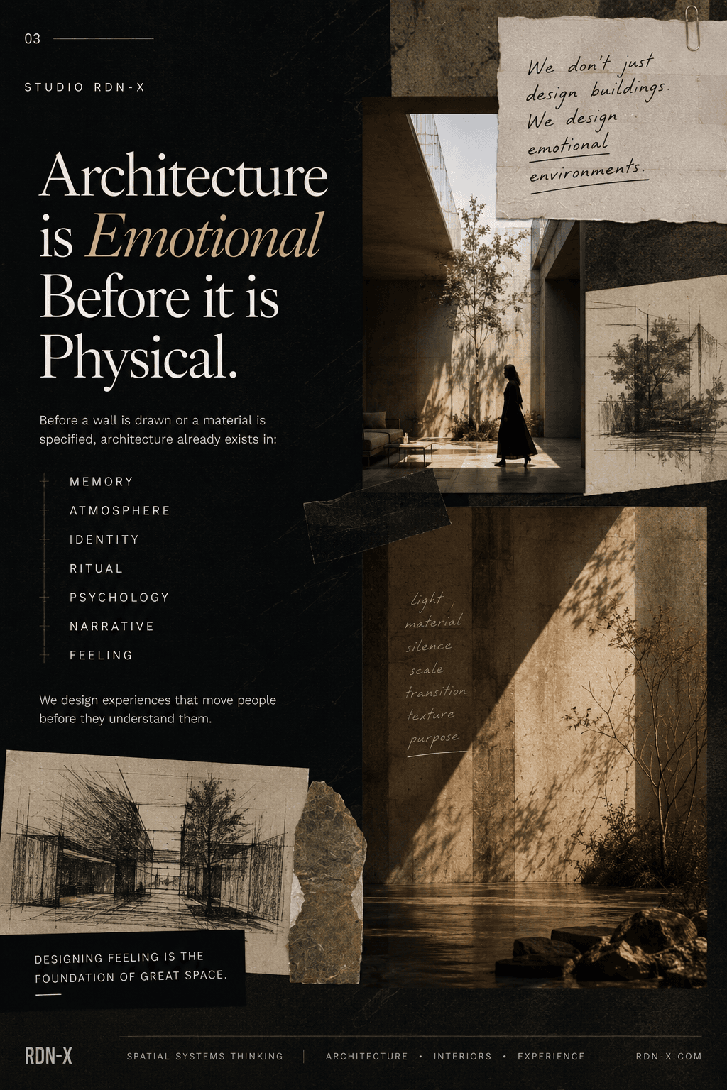 Architecture is Emotional Before it is Physical — Studio RDN-X