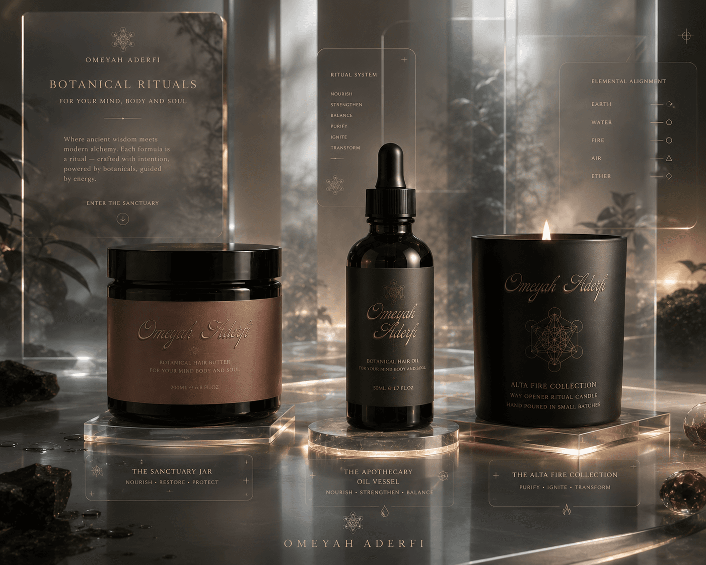 Omeyah Aderfi — botanical rituals packaging collection