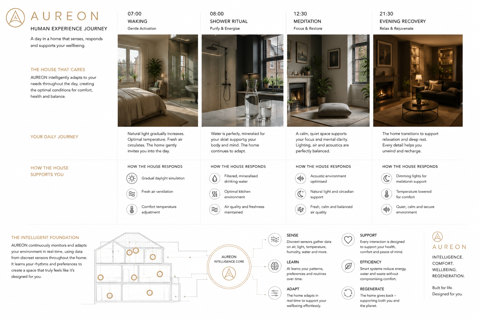 AUREON Human Experience Journey — a day in a home that senses, responds and supports wellbeing
