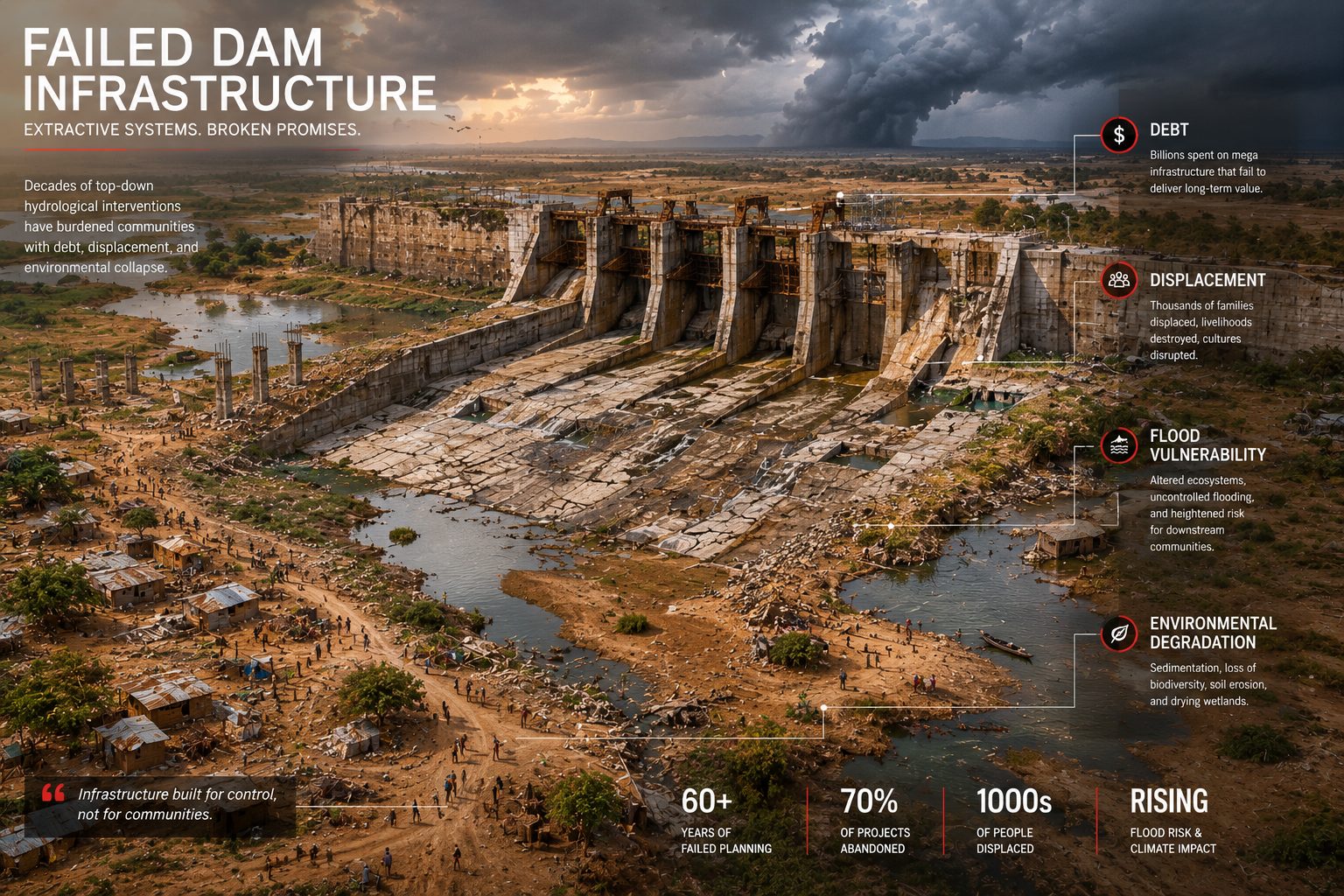 Failed Dam Infrastructure — Extractive Systems, Broken Promises