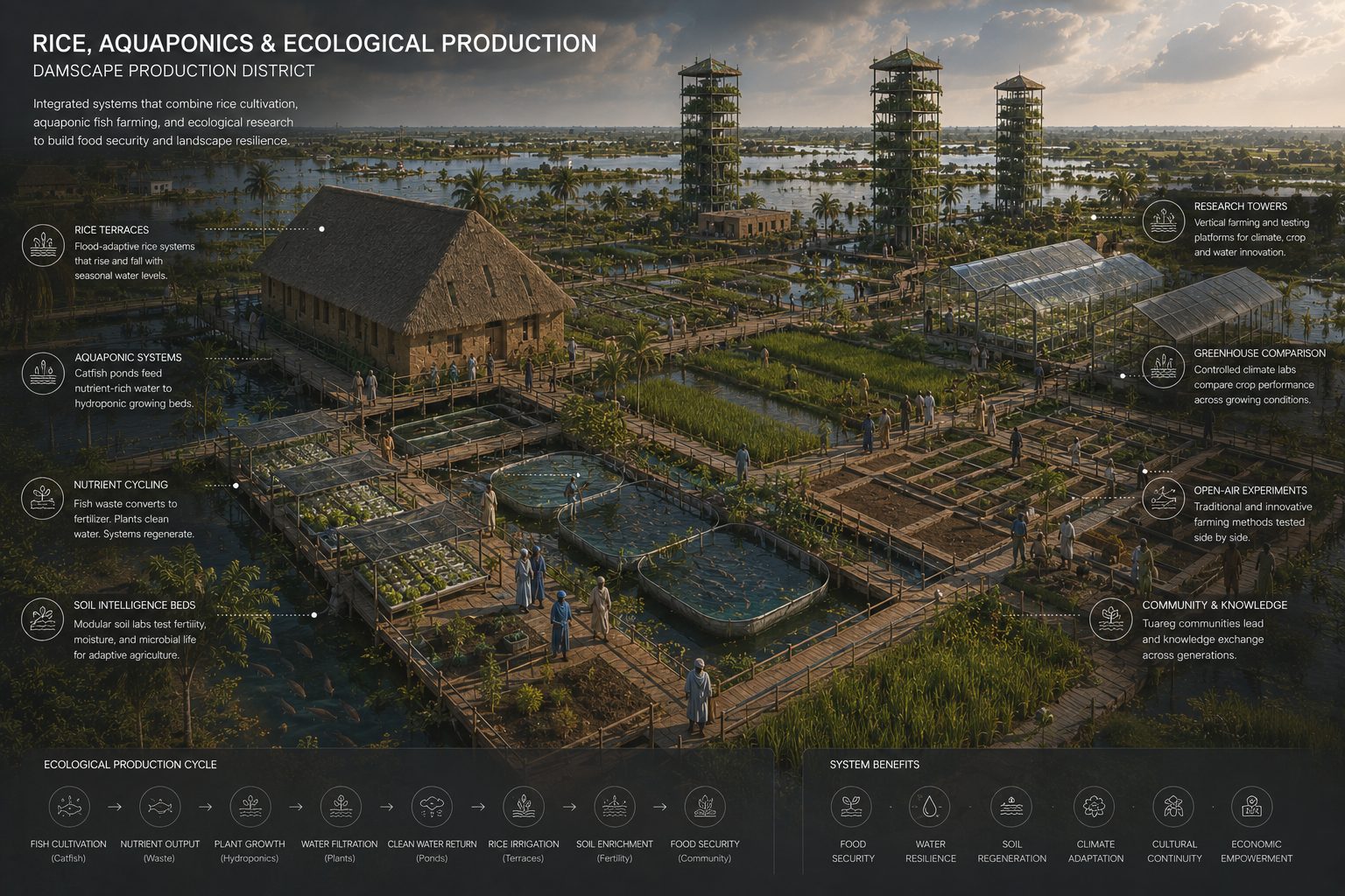 Rice, Aquaponics & Ecological Production — Damscape Production District